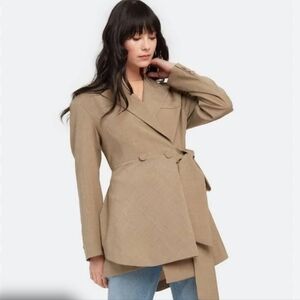 Studio Darri Wool Blend Assymetric Jacket minimalist Blazer Size Small